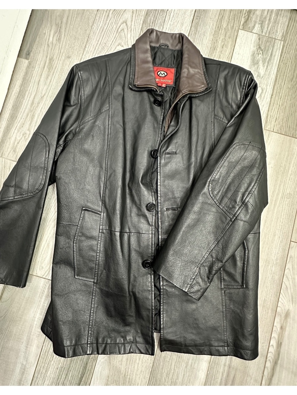 Y2K Marc Mattis Men's Genuine Leather Coat Medium Black